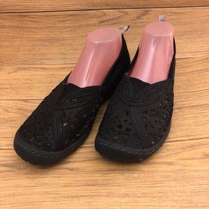 JBU women black slip on loafers Style Pecan, size 9.5